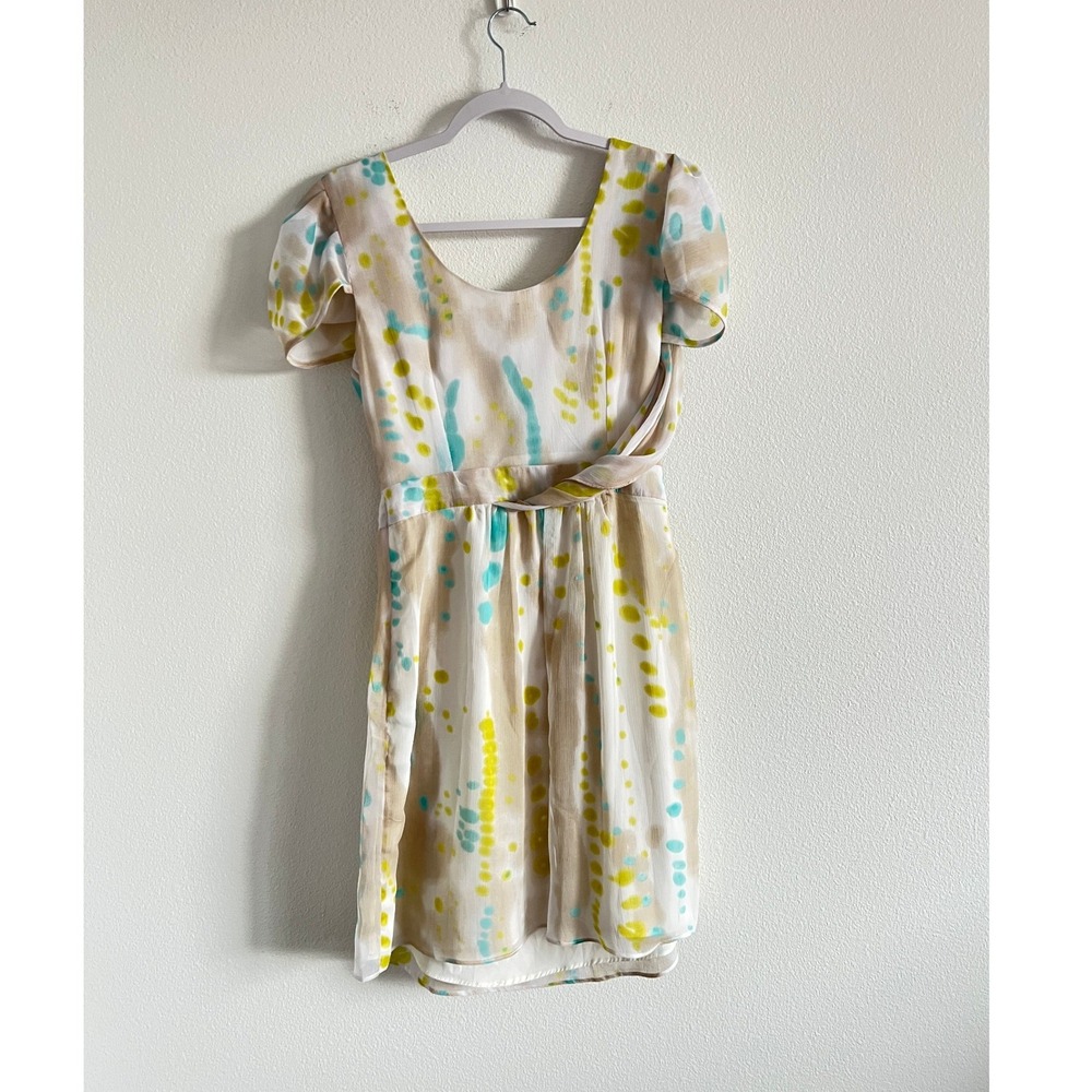 NWT W118 by Walter Baker Amaya Draped Mini Dress M Dopamine Dressing Romantic - Picture 4 of 8